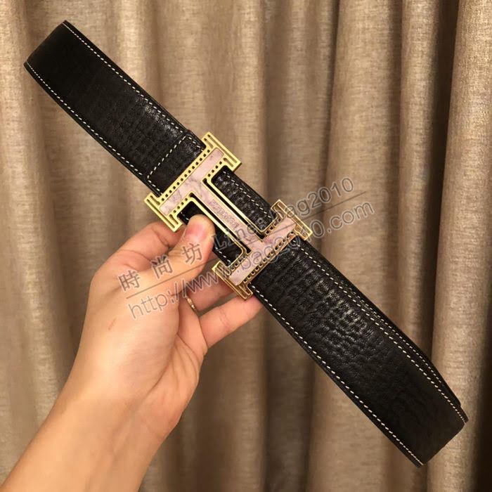 HERMES皮帶 雙面頭層小牛皮 愛馬仕 時尚男士腰帶   hgh1907